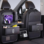 Leather Car Backseat Organizer with Tablet Holder, Kick Mats Back Seat Protector with Touch Screen Phone Holder, Car Seat Organizer Travel Accessories (1)