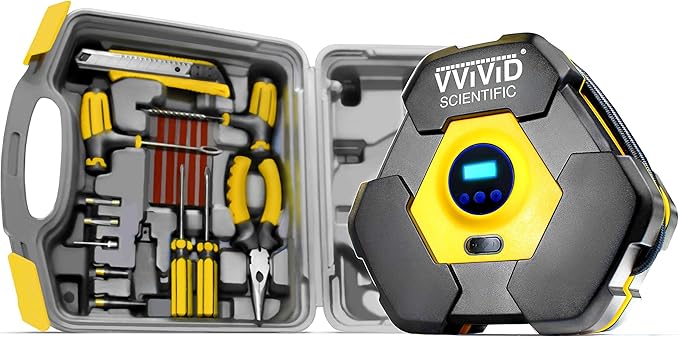 VViViD Deluxe Turbo Tire Compressor Emergency Safety Repair Bundle