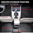 LASFIT Floor Mats & Cargo Mat with Backrest Mat for Honda HRV 2026 2025 2024 2023 Sport/LX/EX-L & for Acura ADX 2025-2026, All Weather TPE Custom Fit HR-V Floor Liner Accessories Full Set, Black