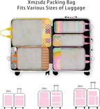 7 Pcs Compression Packing Cubes for Travel Luggage, Lightweight Suitcase Organizer Bags Set, Compression Packaging Cube for T