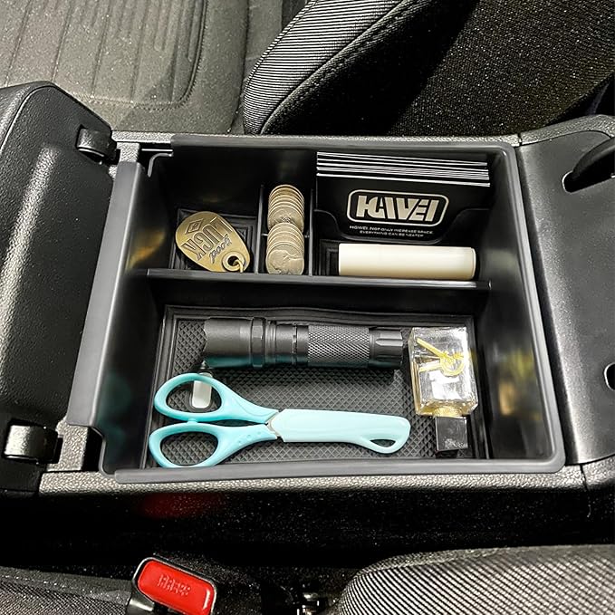 Center Console Organizer Compatible with 2022-2024 Hyundai Tucson & Santa Cruz 2022-2026 Interior Accessories Armrest Storage Box Insert Tray (Not for 2025 Limited/Hybrid/Plug-in Hybrid) Black