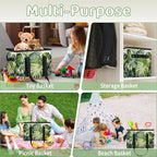 Reusable Grocery Bags Heavy Duty Shopping Bags Foldable Large Tote Bags with Long Handles & Hard Bottom