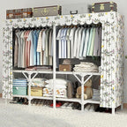 Portable Wardrobe Closet For Hanging Clothes, Installation-free Wardrobe, One-piece Folding Design,closet Organizer System,wa