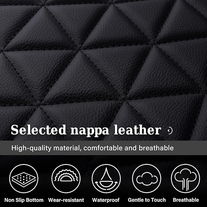 Coverado Ram Seat Covers Full Set, Waterproof Ram 1500 Seat Cover Compatible with 2002-2025 Dodge RAM 1500 2500 3500 Crew Qua
