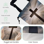 Jesus Christ Cross Car Trash Bag,Hanging Drawstring Car Garbage Bag,Waterproof Canvas Car Back Seat Organizer with Adjustable Buckle,for Vehicles,SUVs,Camping,Road Trips