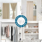 AIZESI 6PCS Tension Curtain Rod 28 to 48 Inch White No Drilling Adjustable Spring Curtain Rods for Window, Doorway, Closet, B