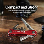 KeySmart Rugged - Multitool Key Holder for Keychain w/Bottle Opener and Pocket Clip, Key Organizer for Key Chain, EDC Keychai