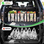 4 Pack Reusable Grocery Bags, Heavy-Duty Shopping Bags with Sturdy Handles, Water-Resistant & Foldable Organizer, Shopping Bags for Groceries, Market, Car Trunk, Multi-Purpose, 33L