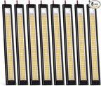 12V LED Light, Enclosed Trailer Light, 12 Volt Lights, 12v LED Lighting for RV Interior, Strip Lights for Trailer, Cargo, Truck, Van, Shed, RV(8Pack, 4000K, Black)