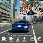 Dual Dash Cam Front and Inside, 1080P Dash Camera for Cars Dashcam with 32G Card, 24H Parking Monitor, Night Vision, G-Sensor