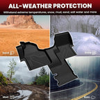 LASFIT Floor Mats for Mercedes Benz & Dodge Sprinter 2500/3500 2007-2018 (Fit for Cargo Van), All Weather TPE Floor Lienrs Custom Fit Sprinter 2007-2018 Car Mats, 1st Row & Center Aisle Liner