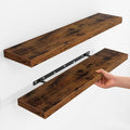 Fun Memories Floating Shelves for Wall, Rustic Wood Wall Mounted Shelves for Bathroom, Bedroom, Living Room and Kitchen, Stor