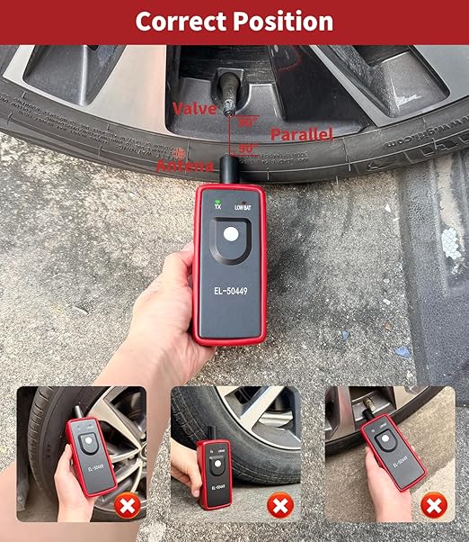 Ford TPMS Relearn Tool with Battery, FIRSTOOL EL-50449 TPMS Reset Tool, Tire Sensor Programmer Tire Pressure Sensor Reset for