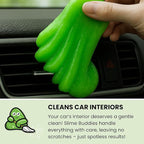 Slime Buddies Cleaning Slime | (3 Pack) 1 Lemon, 1 Apple, 1 Strawberry Scented Car Cleaning Gel | Car Interior, Cup Holder, &
