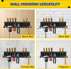 Metal Screwdriver Organizer, 15.75inch Utility Wall Mount Tool Organizer for Screwdrivers Pliers Holder with 35 Holes, Hand T