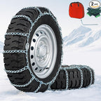 Snow Chains, Thickened and Wear-Resistant High Carbon Steel Anti Slip Tire Chain for Light Truck, Pickups, and SUVs, Qick Eas
