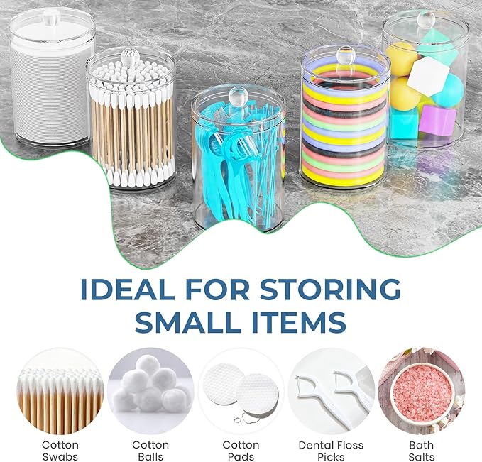 PARKMANI Bathroom Counter Organizers and Storage, Toothbrush Holders for Bathrooms with 3 PCS Qtip Holder, Kids Electric Toot
