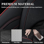 Coverado Front Seat Cover, Car Seat Cover Winter, 2PCS Car Seat Protector, Seat Covers for Cars, Breathable Faux Leather Car 
