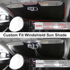 TINGLU Sun Shade for Mini Countryman Cooper F66 SUV 2017-2025 2026 Accessories Windshield Sun Shade Window Shade UV Rays Protection Sun Visor Cover with Steering Wheel Sunshade Storage Bag