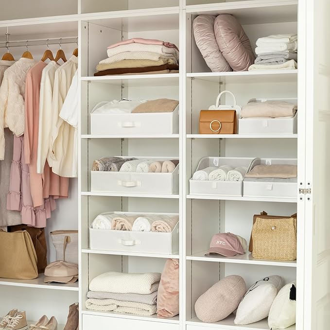 GRANNY SAYS Shelf Storage Baskets, Clothes Storage Bin, Organizer and Storage Bins, Trapezoid Storage Boxes, Clothing Bins fo