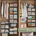 Hanging Closet Organizer and Storage - 8 Tier Closet Hanging Organizer Shelves, Metal & Foldable Hanging Storage Organizer Ba