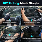 Car Window Tint BLACKGLASS IX® Professional Quality Film Tinting Roll for Car, Van & Vehicles (15% VLT, 20ft x 2ft, 2 Ply, Dark Smoke) Solar, Glare and Privacy with Installation Instructions