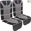 Lusso Gear Car Seat Protector - 2-Pack Waterproof Padded Shield & Mesh Pockets for Baby Travel Gear - Universal Fit Seat Cove
