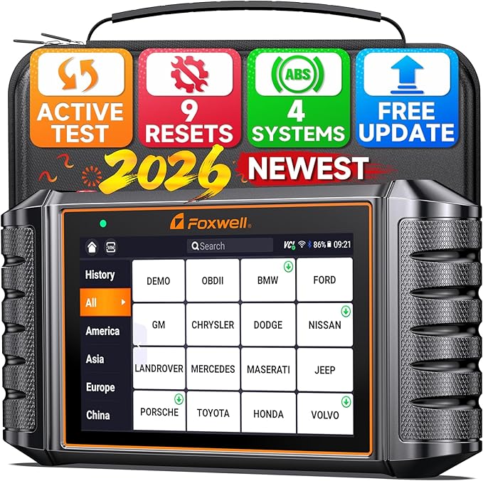 2026 FOXWELL NT716 Bidirectional OBD2 Scanner, 4-System Diagnostic Tool for ABS, SRS, Transmission & Engine, 9 Reset, ABS