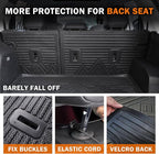 KUST Floor Mats for 2025-2026 Chevy Equinox/GMC Terrain Accessories (Gas Only), All Weather Car Mats with Backrest Mat & Cargo Trunk Liner & Door Sill Protector, TPE Rubber, Raised Edge, Full Set