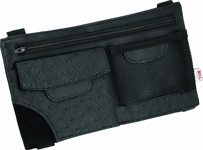 BELL Automotive 22-1-33225-8 Black Ostrich Visor Organizer, One Size, Storage Alternative