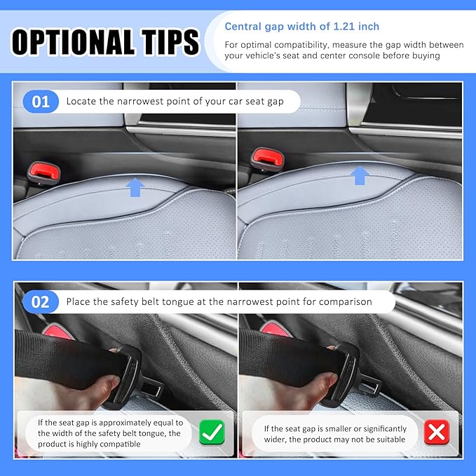 2PCS 2026 New Car Seat Gap Filler Organizer,in Between Car Seat Catcher with Phone Holder & Sunglass Holder & Cars Hook,Universal Cars Gap Seats Filler to Avoid Items Falling