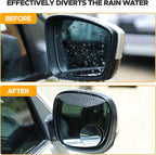 EcoNour Car Blind Spot Mirrors with Rain Visor (2 Pack) - Convex Rear View Blind Spot Mirrors, 2" Round HD Car Side Mirror Blindspot, Wide Angle Adjustable Blindspot Mirror for SUVs & Trucks