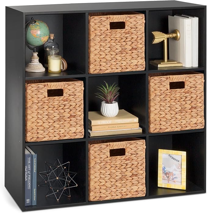 Best Choice Products 9-Cube Storage Organizer, 11in Shelf Opening, Bookcase, Display Shelf, Customizable w/ 3 Removable Back 