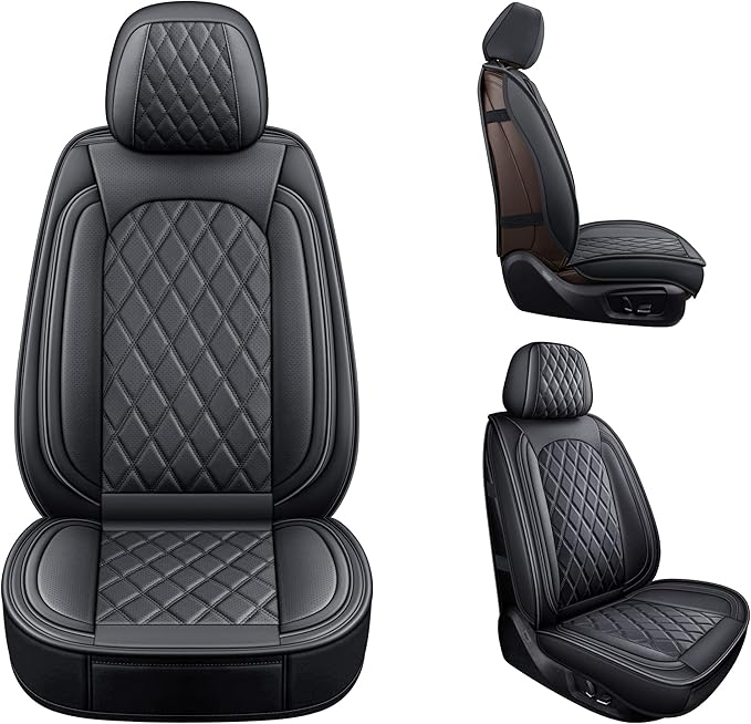 MIROZO Seat Covers Full Set,Car Seat Covers Black Car Seat Protector Waterproof Automotive Seat Covers fFront and Back Fit fo