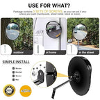 Premium 2 Pack 16" 2.0mm Thick Acrylic Convex Traffic Mirror, Ajustable Wide Angle View Security Mirror for Garage, Parking, Warehouse, Office, driveway and Traffic Blind Spots
