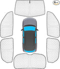 KMF 6pcs Thicken Full Sun Shades for Chevy Trailblazer 2021-2025 Accessories,Car Window Covers Sunshade for Windshield Side Rear, UV Block and Blackout Privacy for Car Camping Outdoor