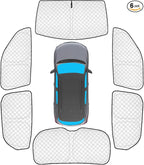 KMF 6pcs Thicken Full Sun Shades for Chevy Trailblazer 2021-2025 Accessories,Car Window Covers Sunshade for Windshield Side Rear, UV Block and Blackout Privacy for Car Camping Outdoor