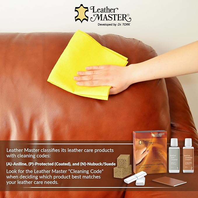 Leather Master Leather Care Kit | Leather Cleaner and Conditioner Kit | Cleans & Restores Car Seats, Furniture, Purses, Jacke