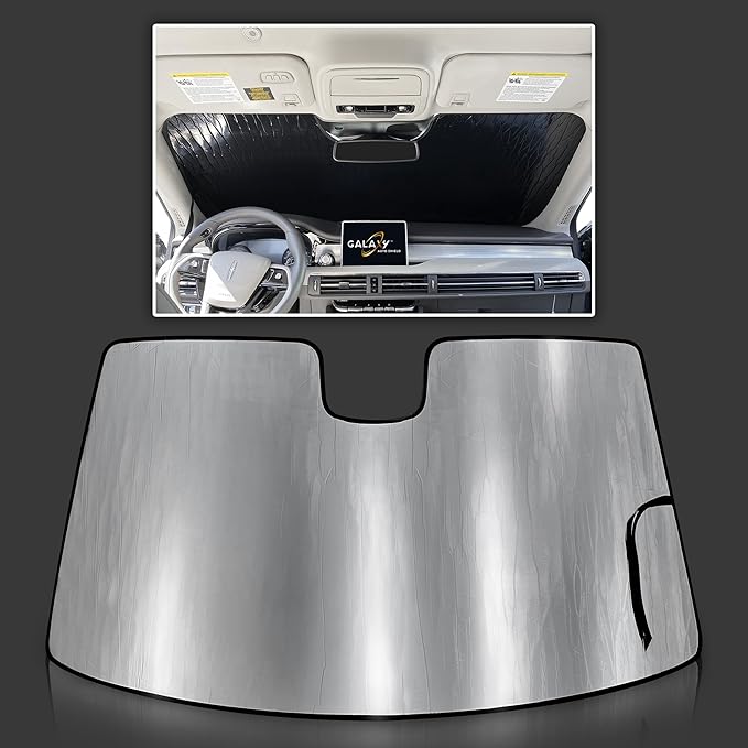 GalaxyAutoShield Custom Fit Reflective Windshield Sun Shade for 2020 2021 2022 2023 2024 2025 2026 Lincoln Corsair SUV, Insulated Privacy Accessories Blockout UV Reflector Protection - Made in USA