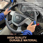 PINCTROT XL Size 17.5-18 Inch Comfy Grip Steering Wheel Cover for Semi Truck, Fits RV, Big Rig Trucker, 18 Wheeler and Classic Cars, Anti-Slip Design 17.5-18 Inch(Silicone Blue)