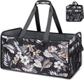 Muzale Extra Large Utility Tote Bag with Wire Frame Reusable Grocery Bags Foldable Heavy Duty Shopping Bags for Groceries Collapsible Totes with Handles for Carrying Heavy Loads Storage Car Trunk
