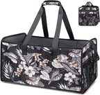 Muzale Extra Large Utility Tote Bag with Wire Frame Reusable Grocery Bags Foldable Heavy Duty Shopping Bags for Groceries Collapsible Totes with Handles for Carrying Heavy Loads Storage Car Trunk