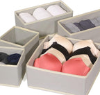 DIOMMELL 12 Pack Foldable Cloth Storage Box Closet Dresser Drawer Organizer Fabric Baskets Bins Containers Divider for Baby C
