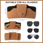 Car Sunglasses Holder for Car Visor Vegan Leather Auto Eyeglass Case with Clip Automotive Interior Visor Accessories