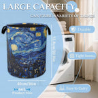 Starry Night Large Storage Basket Collapsible Laundry Basket Oxford Storage Bin for Toy Bins Gift Baskets Bedroom Clothes Chi