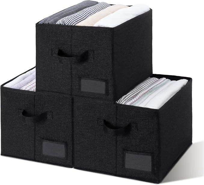 GRANNY SAYS Storage Baskets for Shelves, Fabric Storage Bins for Clothes, Closet Organization Bins, Collapsible Storage Bins 