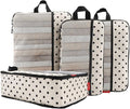 U+U 4 Set Compression Packing Cubes - Ultralight Travel Organizers, Space-Saving Suitcase Organizer, Expandable Packing Cubes
