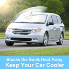 TINGLU Sun Shade for Honda Odyssey 2018-2024 2025 2026 LX,EX,EX-L,Touring,Elite Minivan Accessories Windshield Sun Shade Window Shade UV Rays Protection Sun Visor Cover