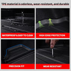 Floor Liners Floor mats for 2026 Passport TPE All Weather Protection 1st & 2nd Row Car Floor Mats Accessories-Black