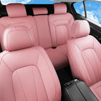 Pink Car Seat Covers,5 Seats Universal Seat Covers for Cars,Luxury Leather Comfortable Automotive Car Seat Protector Universa